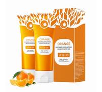Orange Enzymes Exfoliating Gel,Deep Cleansing & Brightening for Face & Body Gentle Fruit Enzyme Scrub, Moisturizing, Dead Skin Removal, Ideal Face Exfoliator for All Skin Type 100g (2PC)