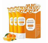 Orange Enzymes Exfoliating Gel,Deep Cleansing & Brightening for Face & Body Gentle Fruit Enzyme Scrub, Moisturizing, Dead Skin Removal, Ideal Face Exfoliator for All Skin Type 100g (3PC)