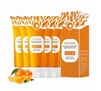 Orange Enzymes Exfoliating Gel,Deep Cleansing & Brightening for Face & Body Gentle Fruit Enzyme Scrub, Moisturizing, Dead Skin Removal, Ideal Face Exfoliator for All Skin Type 100g (5PC)