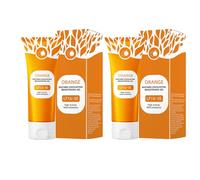 Orange Enzymes Exfoliating Gel,Moisturizing, Dead Skin Removal,Deep Cleansing Brightening for Face and Body Gentle Fruit Enzyme Scrub, Ideal Facial Exfoliator Gel for All Skin Types (2PC, One Size)
