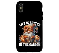 Orange Fall Gnome Grandpa Life Is Better In The Garden Custodia per iPhone X/XS