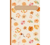 Orange Floral Notebook - Black Ink Edition: Warm Watercolor Lined Journal for Everyday Writing