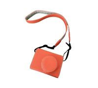 (Orange) For Fujifilm X100VI Camera Sleeve Large Opening Design PU Leather Case Easy to Replace Battery