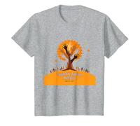 Orange for Unity: Ispirare Lo Spirito di comunità Maglietta, Bambini, Grigio Melange, 2 Anni