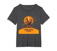Orange for Unity: Ispirare Lo Spirito di comunità Maglietta, Donna Plus-Size, Grigio Scuro, 6X