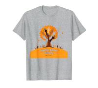 Orange for Unity: Ispirare Lo Spirito di comunità Maglietta, Uomo, Grigio Melange, L