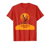 Orange for Unity: Ispirare Lo Spirito di comunità Maglietta, Uomo, Rosso, L
