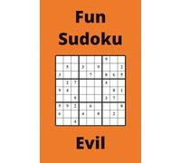 Orange Fun Sudoku Book, 9x9 Puzzles, 200 Pages, 5x8, Evil