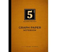 Orange Graph Paper Notebook | 5 Squares Per Inch: Ideal for Technical Drafting and Engineering Projects | Bold and Creative Orange | Balanced ... Visual Clarity | 110 Pages | 8.5 x 11 Inches