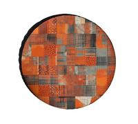Orange Grid Lines - Copertura universale impermeabile per pneumatici di rimorchio, copertura ruota di traino, protezioni per ruote da viaggio personalizzate per rimorchi, camion, caravan, SUV 24