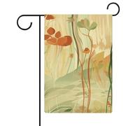 Orange Line Art Bandiere da giardino 30,5 x 45,7 cm bandiera esterna a doppia faccia bandiera estiva bandiera floreale benvenuto giardino bandiere stagionali decorazioni per le vacanze