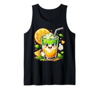 Orange Matcha Latte T-Shirt Iced Green Tea Lover Gift Kawaii Canotta