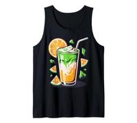 Orange Matcha Latte T-Shirt Iced Green Tea Lover Gift Kawaii Canotta