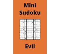 Orange Mini Sudoku Book, 9x9 Puzzles, 100 Pages, 5x8, Evil