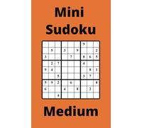 Orange Mini Sudoku Book, 9x9 Puzzles, 250 Pages, 5x8, Medium