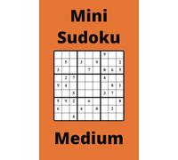 Orange Mini Sudoku Book, 9x9 Puzzles, 300 Pages, 5x8, Medium