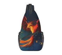 Orange Red Phoenix Orange Red Phoenix Uomo Donna Sling Zaino Multiuso Pettorale Borsa da viaggio Zaino antifurto Borsa a tracolla