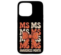 Orange Ribbon MS Multiple Sclerosis Awareness Women Custodia per iPhone 15 Pro Max