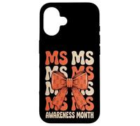 Orange Ribbon MS Multiple Sclerosis Awareness Women Custodia per iPhone 16