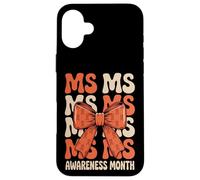 Orange Ribbon MS Multiple Sclerosis Awareness Women Custodia per iPhone 16 Plus