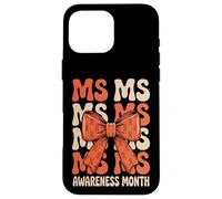 Orange Ribbon MS Multiple Sclerosis Awareness Women Custodia per iPhone 16 Pro Max