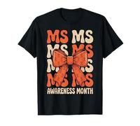Orange Ribbon MS Multiple Sclerosis Awareness Women Maglietta