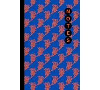 Orange Seaweeds Pattern in Cobalt Blue Notebook: Marine Life Design