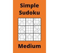 Orange Simple Sudoku Book, 9x9 Puzzles, 200 Pages, 5x8, Medium