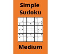 Orange Simple Sudoku Book, 9x9 Puzzles, 250 Pages, 5x8, Medium