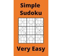 Orange Simple Sudoku Book, 9x9 Puzzles, 250 Pages, 5x8, Very Easy