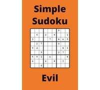 Orange Simple Sudoku Book, 9x9 Puzzles, 300 Pages, 5x8, Evil