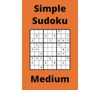 Orange Simple Sudoku Book, 9x9 Puzzles, 50 Pages, 5x8, Medium