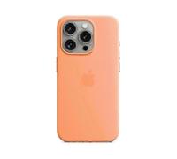 (Orange Sorbet) For Apple Iphone 15 Pro Silicone Case With Magsafe