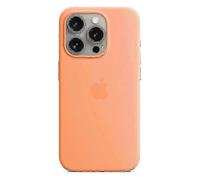 (Orange Sorbet)For Apple iPhone 15 Pro Silicone Case with MagSafe