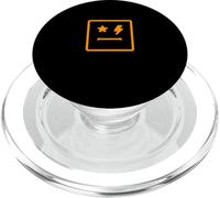 Orange Star Lightening Quadrato Viso Arancione Grafica PopSockets PopGrip per MagSafe