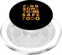 Orange Stay Safe Orange Graphic PopSockets PopGrip per MagSafe