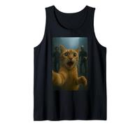 Orange Tabby Cat Selfie Run Away from Zombie for Kids Adult Canotta