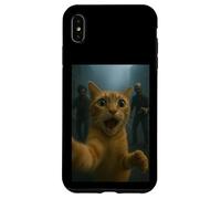 Orange Tabby Cat Selfie Run Away From Zombie for Kids Adult Custodia per iPhone XS Max