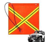 Orange Warning Flag-18x18 High-Visibility Reflective Mesh, Weather-Proof Towing Safety Marker, Heavy Duty Wide Load Indicator, Kayak & Boat Flag, Fray-Resistant | for Trailers