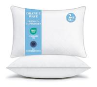 Orange Wave Cuscino 40x80 cm, Cuscini in Microfibra Morbidi, Ipoallergenici, Lavabili, Qualità Hotel, Ideali per Chi Dorme di Lato e sulla Schiena, Cuscini Traspiranti e Morbidi