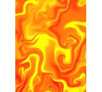Orange & Yellow Gradient Flow College Ruled Notebook: 8.5 x 11 Inch Journal with 140 Lined Pages and Glossy Paperback Cover