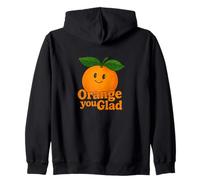 Orange You Glad It's a Sweet Retro Sunshine Tipo di Giorno Felpa con Cappuccio
