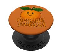 Orange You Glad It's a Sweet Retro Sunshine Tipo di Giorno PopSockets PopGrip Adesivo