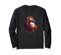 Orangutan indossa occhiali da sole - divertente scimmia dello zoo preferita Maglia a Manica