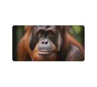 Orangutan Tappetino per tastiera per scattare foto, grande tappetino per mouse da gioco, antiscivolo, per scrivania, lavoro, casa, 30 x 60 cm