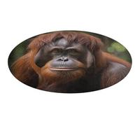 Orangutan - Tappeto rotondo per scattare foto, morbido, assorbente, tappetino da bagno per ingresso, antiscivolo, 60 x 60 cm, per camera da letto, soggiorno, decorazione per la casa