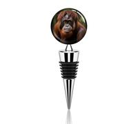 Orangutan - Tappo per bottiglia di vino, riutilizzabile, con chiusura sottovuoto, ideale come regalo per bar, feste, matrimoni, celebrazioni