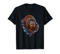 Orangutan tra frammenti di Vetro Blu Maglietta