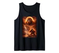 Orangutan Ululando alla Luna Vintage Divertente Mistico Canotta