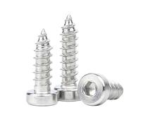 ORANXIN M2.6 x 16mm 50 Pcs Profilo ribassato Testa cilindrica Esagono interno Viti autofilettanti Acciaio inossidabile 304 Testa Sottile Viti autoperforanti